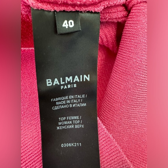 Pink Balmain ribbed top - Picture 7 of 7